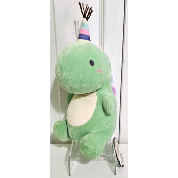 Soft Plush Birthday Party Dinosaur T-Rex Stuffed Animal Hat Plushie Toy Green - Picture 1 of 7